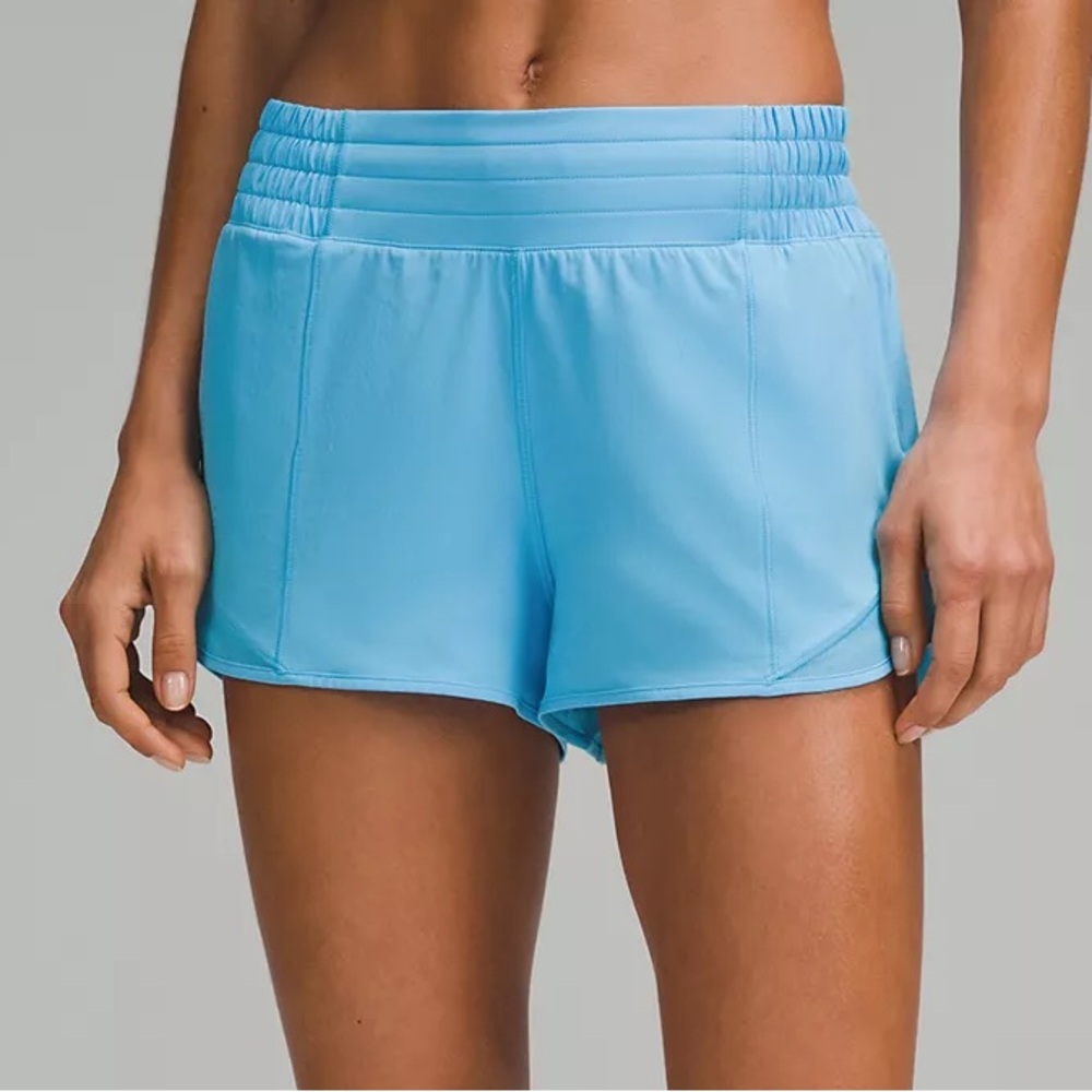 Hotty Hot High-Rise Lined Short 2.5" Kayak Blue Light